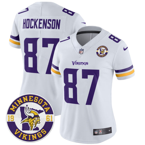 Women's Minnesota Vikings 2024 Vapor Limited Jersey V2 - Est. 1961 Patch - All Stitched - Image 35