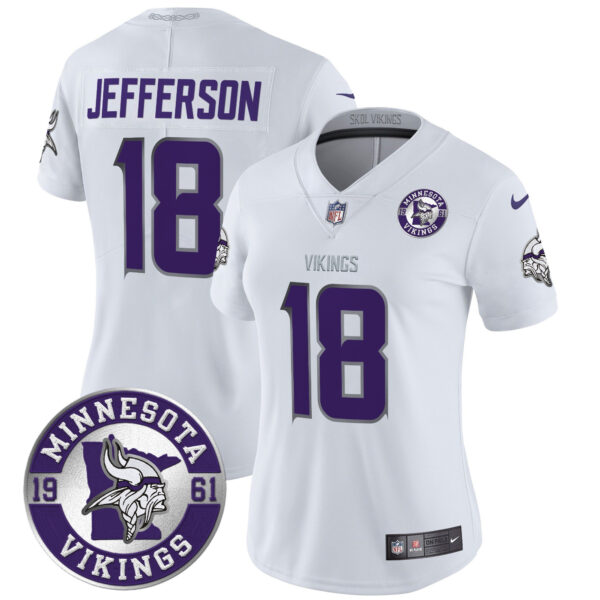 Women's Minnesota Vikings 2024 Vapor Limited Jersey V2 - Est. 1961 Patch - All Stitched - Image 38