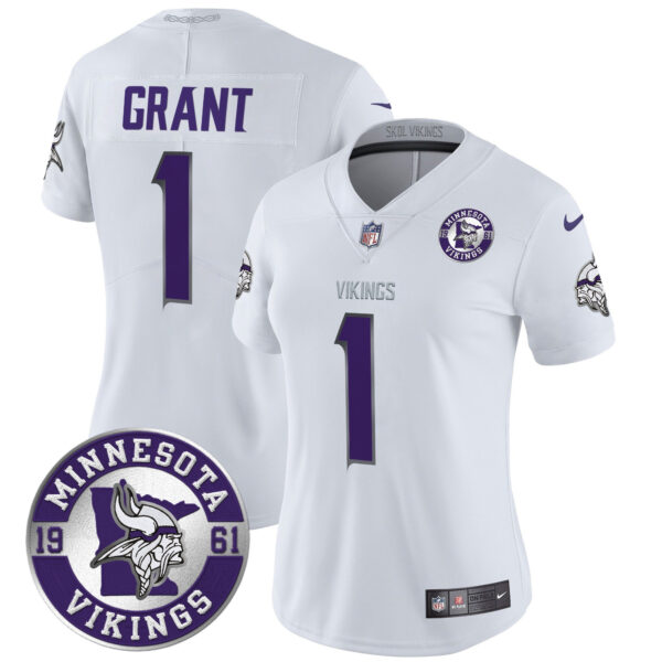 Women's Minnesota Vikings 2024 Vapor Limited Jersey V2 - Est. 1961 Patch - All Stitched - Image 41
