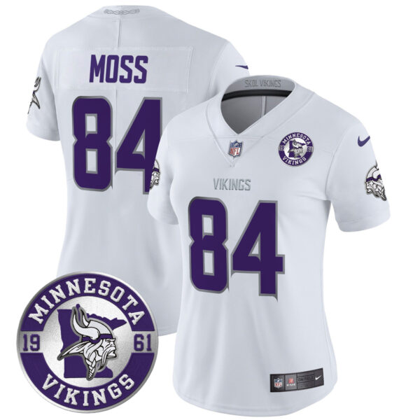 Women's Minnesota Vikings 2024 Vapor Limited Jersey V2 - Est. 1961 Patch - All Stitched - Image 44