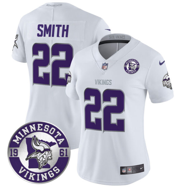 Women's Minnesota Vikings 2024 Vapor Limited Jersey V2 - Est. 1961 Patch - All Stitched - Image 42