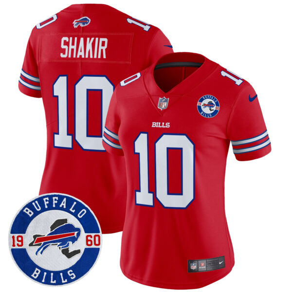 Women's Buffalo Bills 2024 Vapor Limited Jersey - Est. 1960 Patch - All Stitched - Image 31