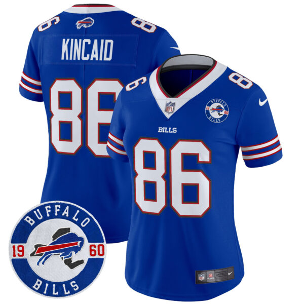 Women's Buffalo Bills 2024 Vapor Limited Jersey - Est. 1960 Patch - All Stitched - Image 21