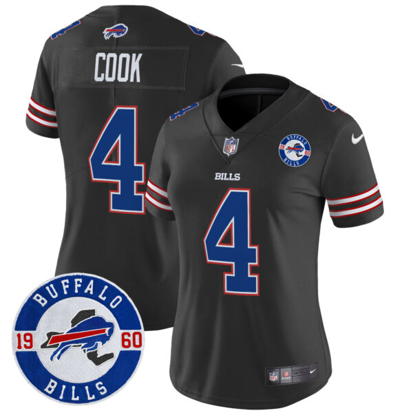Women's Buffalo Bills 2024 Vapor Limited Jersey - Est. 1960 Patch - All Stitched - Image 42