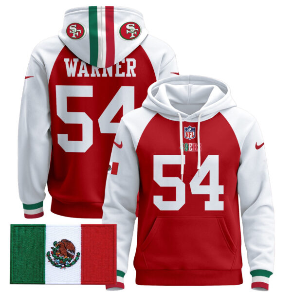Men's 49ers Mexico 2024 Pullover Hoodie - All Stitched - Image 49