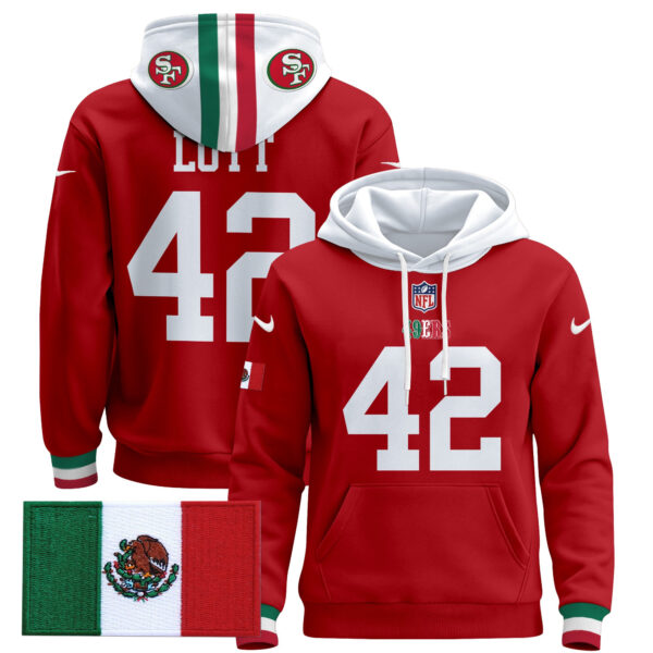 Men's 49ers Mexico 2024 Pullover Hoodie - All Stitched - Image 21
