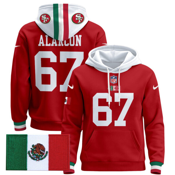 Men's 49ers Mexico 2024 Pullover Hoodie - All Stitched - Image 23
