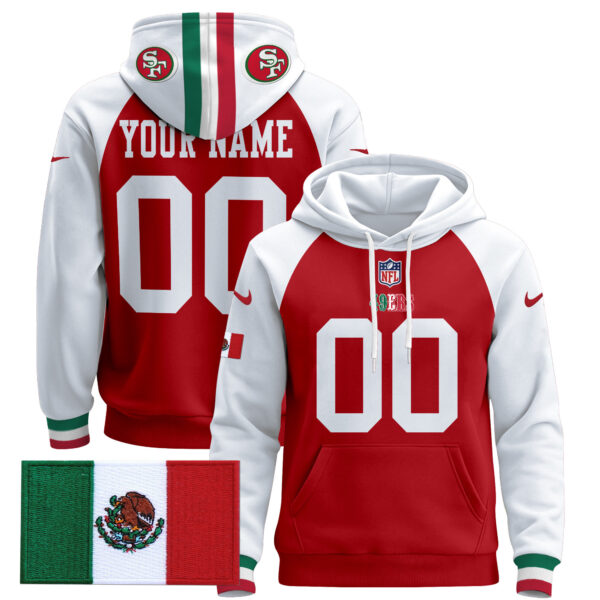 49ers Mexico 2024 Custom Pullover Hoodie - All Stitched - Image 5