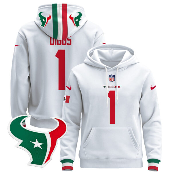 Men's Houston Texans Mexico 2024 Pullover Hoodie - All Stitched - Image 2
