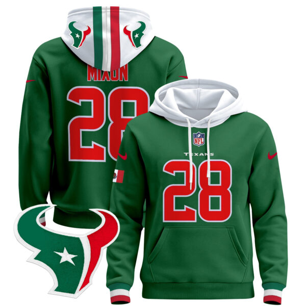 Men's Houston Texans Mexico 2024 Pullover Hoodie - All Stitched - Image 30