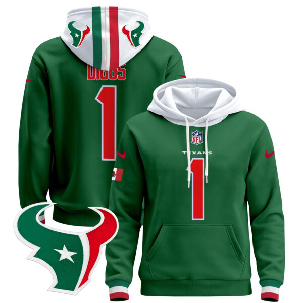 Men's Houston Texans Mexico 2024 Pullover Hoodie - All Stitched - Image 29