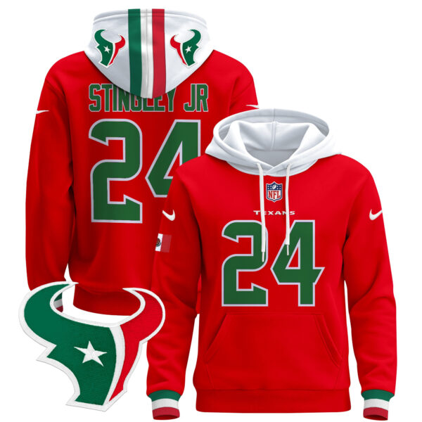 Men's Houston Texans Mexico 2024 Pullover Hoodie - All Stitched - Image 14