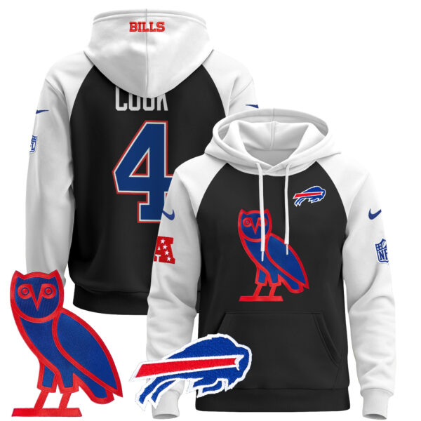 Men's Buffalo Bills OVO 2024 Pullover Hoodie - All Stitched - Image 42