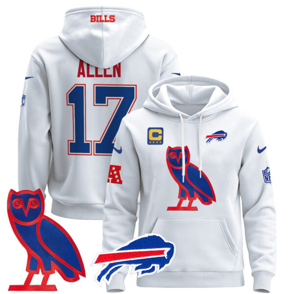 Men's Buffalo Bills OVO 2024 Pullover Hoodie - All Stitched - Image 17