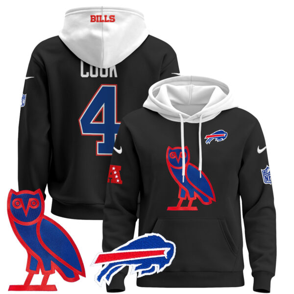Men's Buffalo Bills OVO 2024 Pullover Hoodie - All Stitched - Image 26