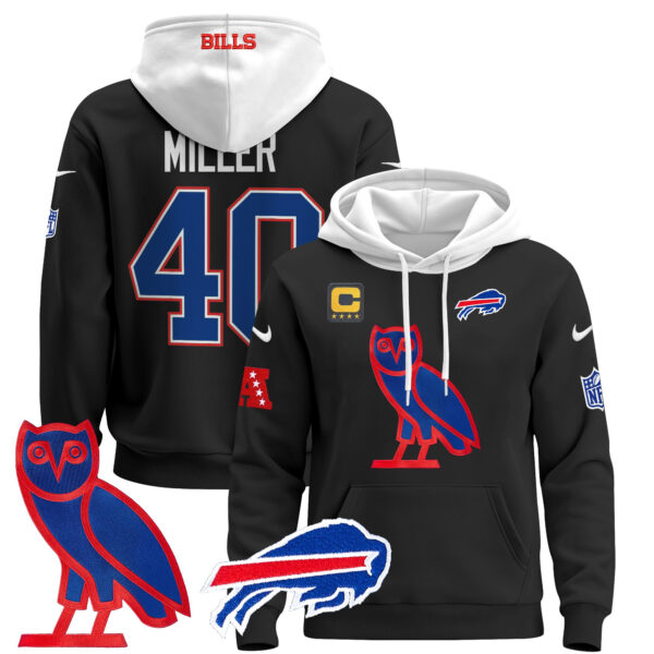 Men's Buffalo Bills OVO 2024 Pullover Hoodie - All Stitched - Image 27