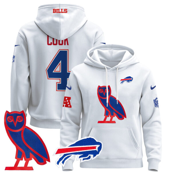 Men's Buffalo Bills OVO 2024 Pullover Hoodie - All Stitched - Image 18