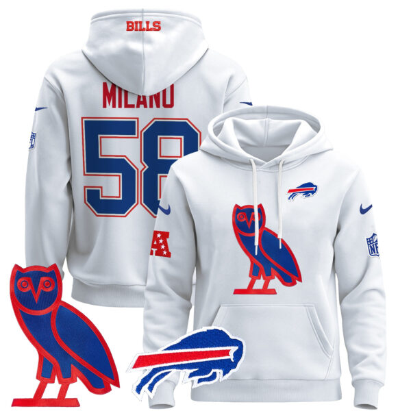 Men's Buffalo Bills OVO 2024 Pullover Hoodie - All Stitched - Image 20