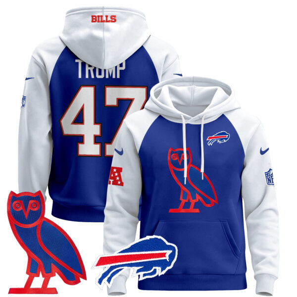Men's Buffalo Bills OVO 2024 Pullover Hoodie - All Stitched - Image 40