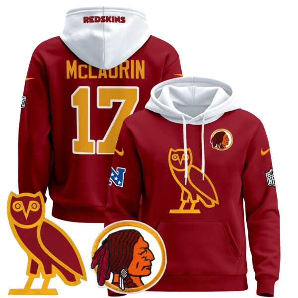 Men's Washington Redskins OVO 2024 Pullover Hoodie - All Stitched - Image 32