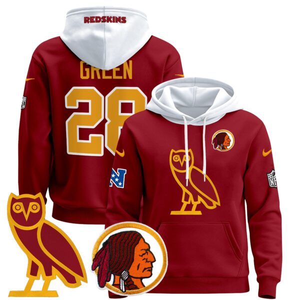 Men's Washington Redskins OVO 2024 Pullover Hoodie - All Stitched - Image 34