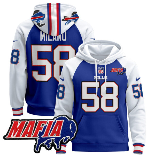 Men's Buffalo Bills 2024 Bills Mafia Patch Pullover Hoodie - All Stitched - Image 32