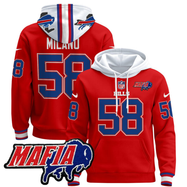 Men's Buffalo Bills 2024 Bills Mafia Patch Pullover Hoodie - All Stitched - Image 11