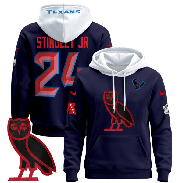 Men's Houston Texans OVO 2024 Pullover Hoodie - All Stitched - Image 15
