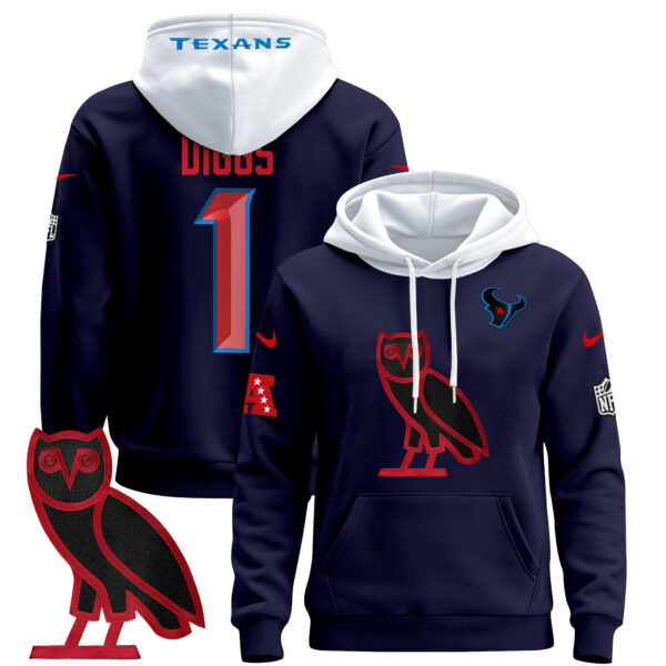 Men's Houston Texans OVO 2024 Pullover Hoodie - All Stitched - Image 12
