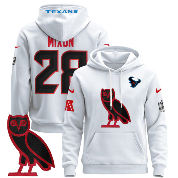 Men's Houston Texans OVO 2024 Pullover Hoodie - All Stitched - Image 43
