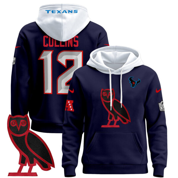 Men's Houston Texans OVO 2024 Pullover Hoodie - All Stitched - Image 29
