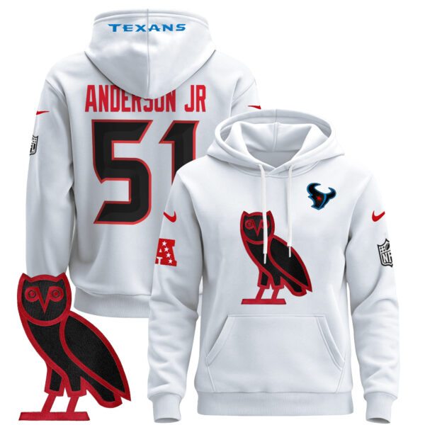 Men's Houston Texans OVO 2024 Pullover Hoodie - All Stitched - Image 47