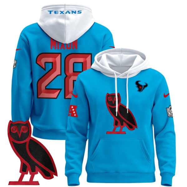 Men's Houston Texans OVO 2024 Pullover Hoodie - All Stitched - Image 3