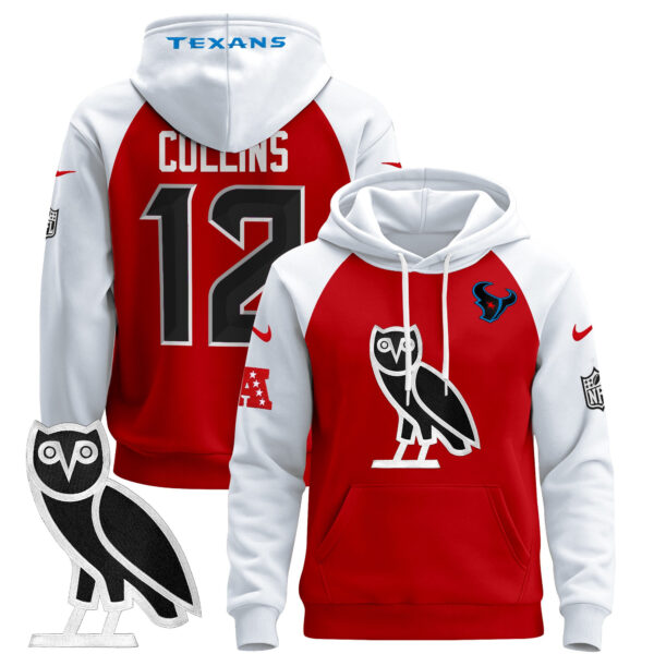 Men's Houston Texans OVO 2024 Pullover Hoodie - All Stitched - Image 69