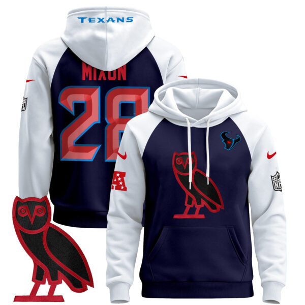 Men's Houston Texans OVO 2024 Pullover Hoodie - All Stitched - Image 53