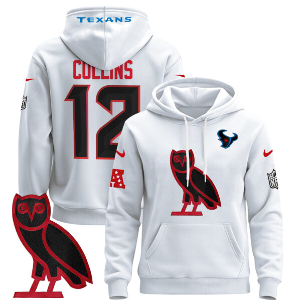 Men's Houston Texans OVO 2024 Pullover Hoodie - All Stitched - Image 49