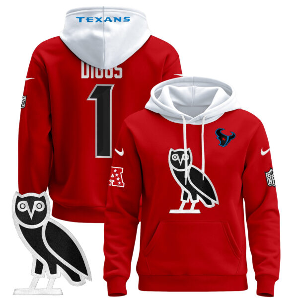 Men's Houston Texans OVO 2024 Pullover Hoodie - All Stitched - Image 32