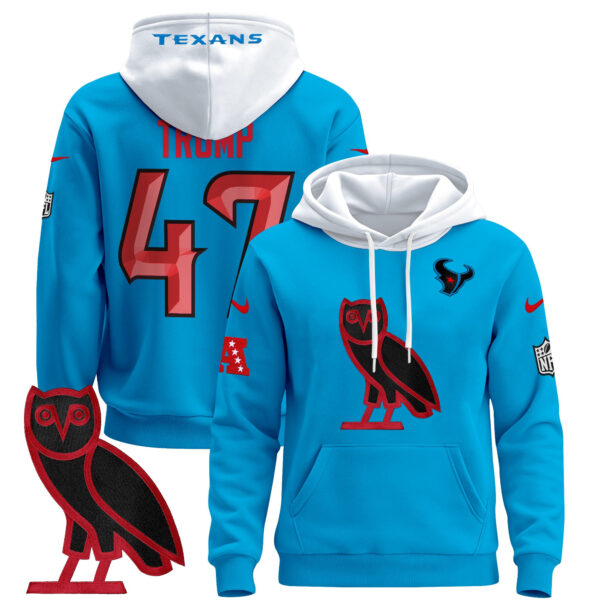Men's Houston Texans OVO 2024 Pullover Hoodie - All Stitched - Image 10