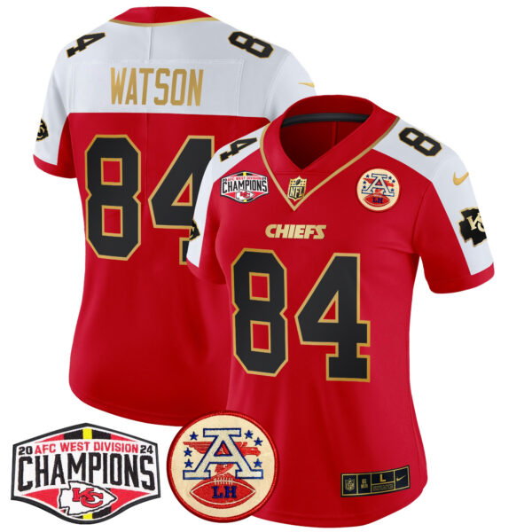 Women's Chiefs 2024 AFC West Division Champions Patch Vapor Limited Jersey - All Stitched - Image 13