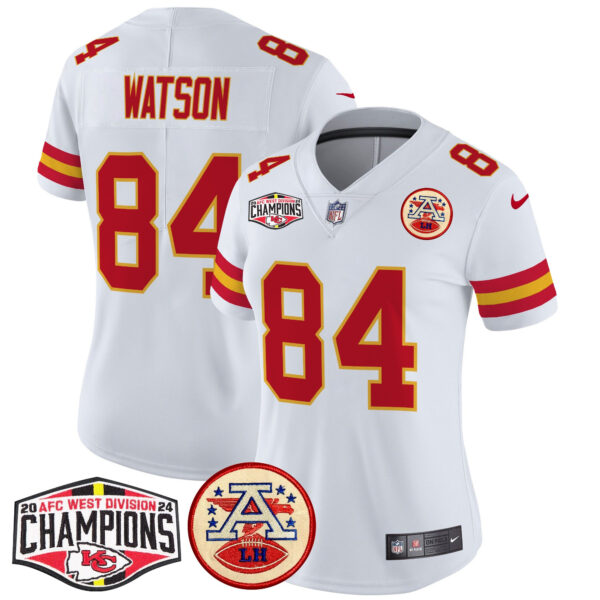 Women's Chiefs 2024 AFC West Division Champions Patch Vapor Limited Jersey - All Stitched - Image 53