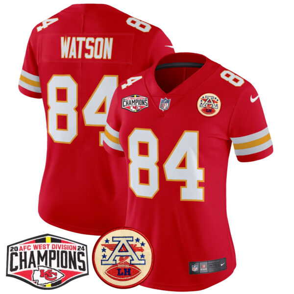 Women's Chiefs 2024 AFC West Division Champions Patch Vapor Limited Jersey - All Stitched - Image 45