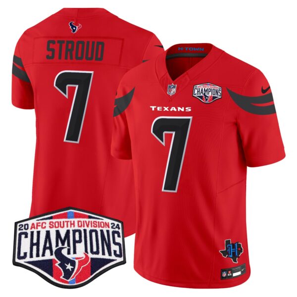 Men's Houston Texans 2024 AFC South Division Champions Patch Vapor Limited Jersey - All Stitched - Image 19
