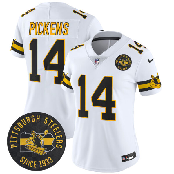 Women's Pittsburgh Steelers Throwback 1933 Patch Vapor Limited Jersey - All Stitched - Image 13