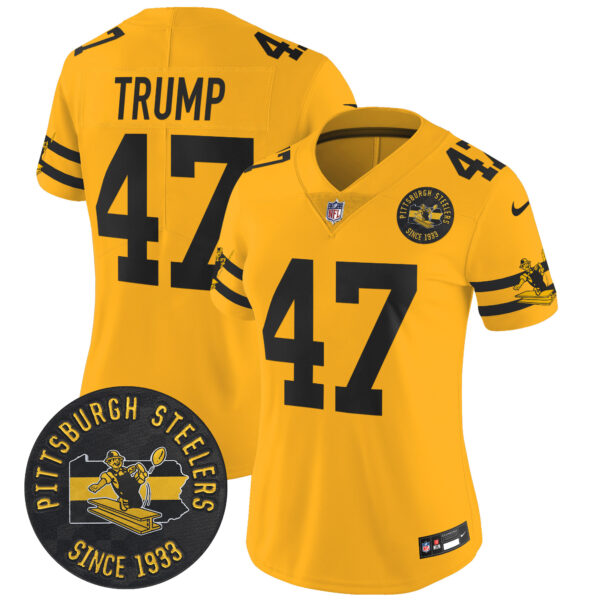 Women's Pittsburgh Steelers Throwback 1933 Patch Vapor Limited Jersey - All Stitched - Image 30