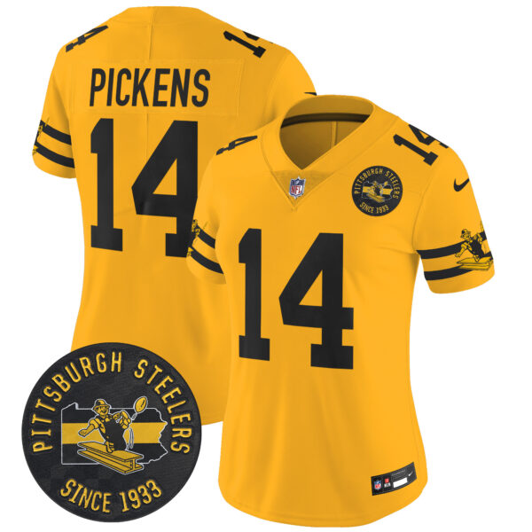 Women's Pittsburgh Steelers Throwback 1933 Patch Vapor Limited Jersey - All Stitched - Image 23