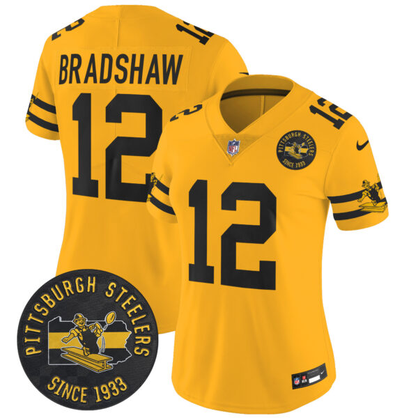 Women's Pittsburgh Steelers Throwback 1933 Patch Vapor Limited Jersey - All Stitched - Image 26
