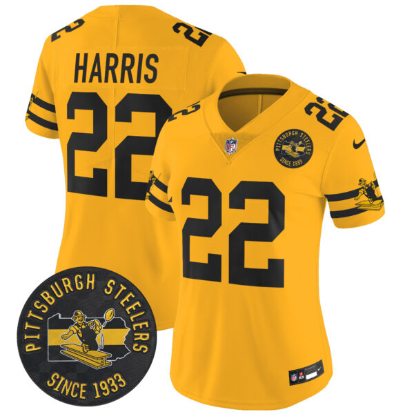 Women's Pittsburgh Steelers Throwback 1933 Patch Vapor Limited Jersey - All Stitched - Image 24
