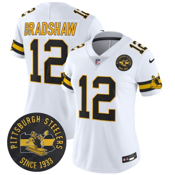 Women's Pittsburgh Steelers Throwback 1933 Patch Vapor Limited Jersey - All Stitched - Image 16