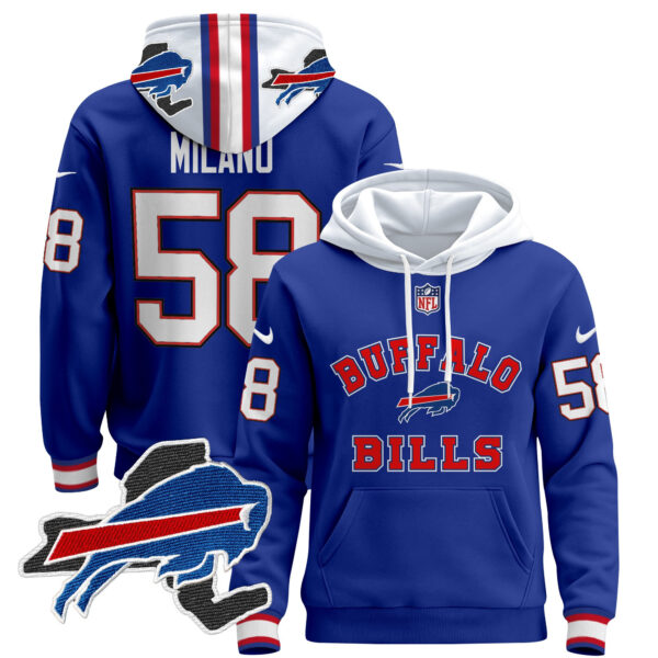 Men's Buffalo Bills 2024 Pullover Hoodie V4 - All Stitched - Image 4