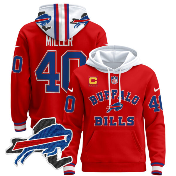 Men's Buffalo Bills 2024 Pullover Hoodie V4 - All Stitched - Image 10